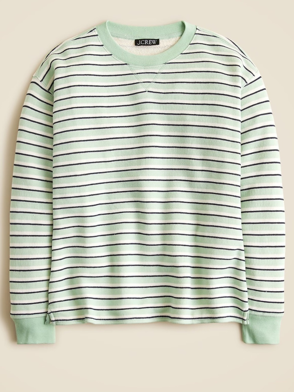 J Crew 100% Cotton Heritage Terry Crewneck Sweater Sz M